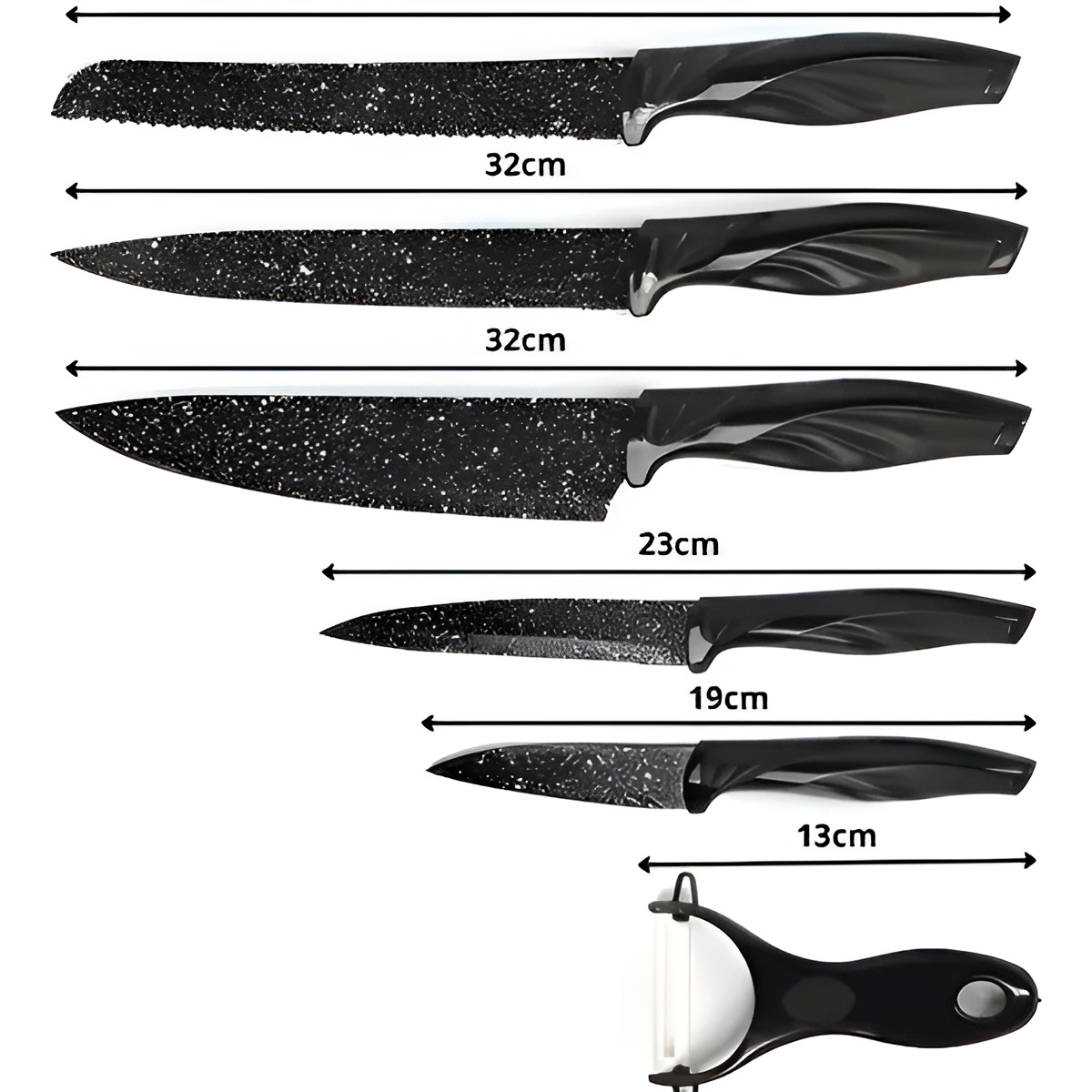 Conjunto Facas Descascador 6 Peças Utensílios Cozinha — imagem 4