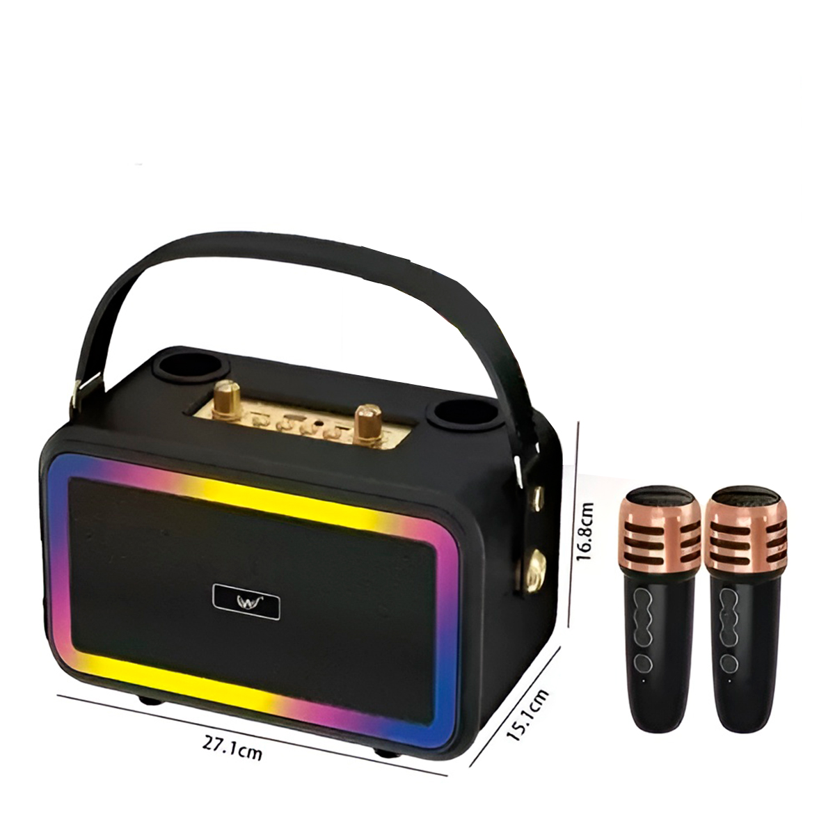 Caixa De Som Karaokê Microfone áudio Bluetooth Potente — imagem 4