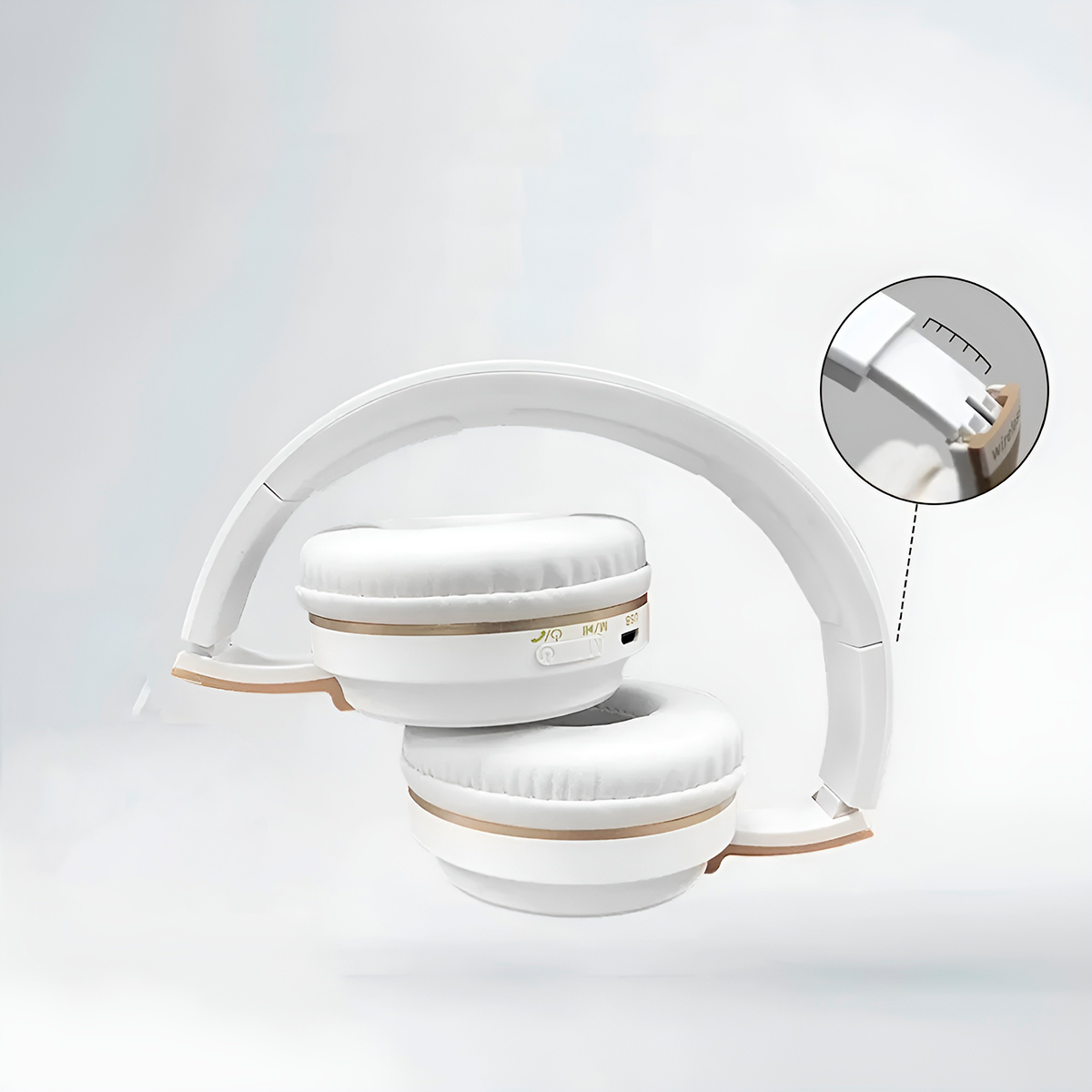 Fone De Ouvido Bluetooth Gamer Branco áudio Headset — imagem 1