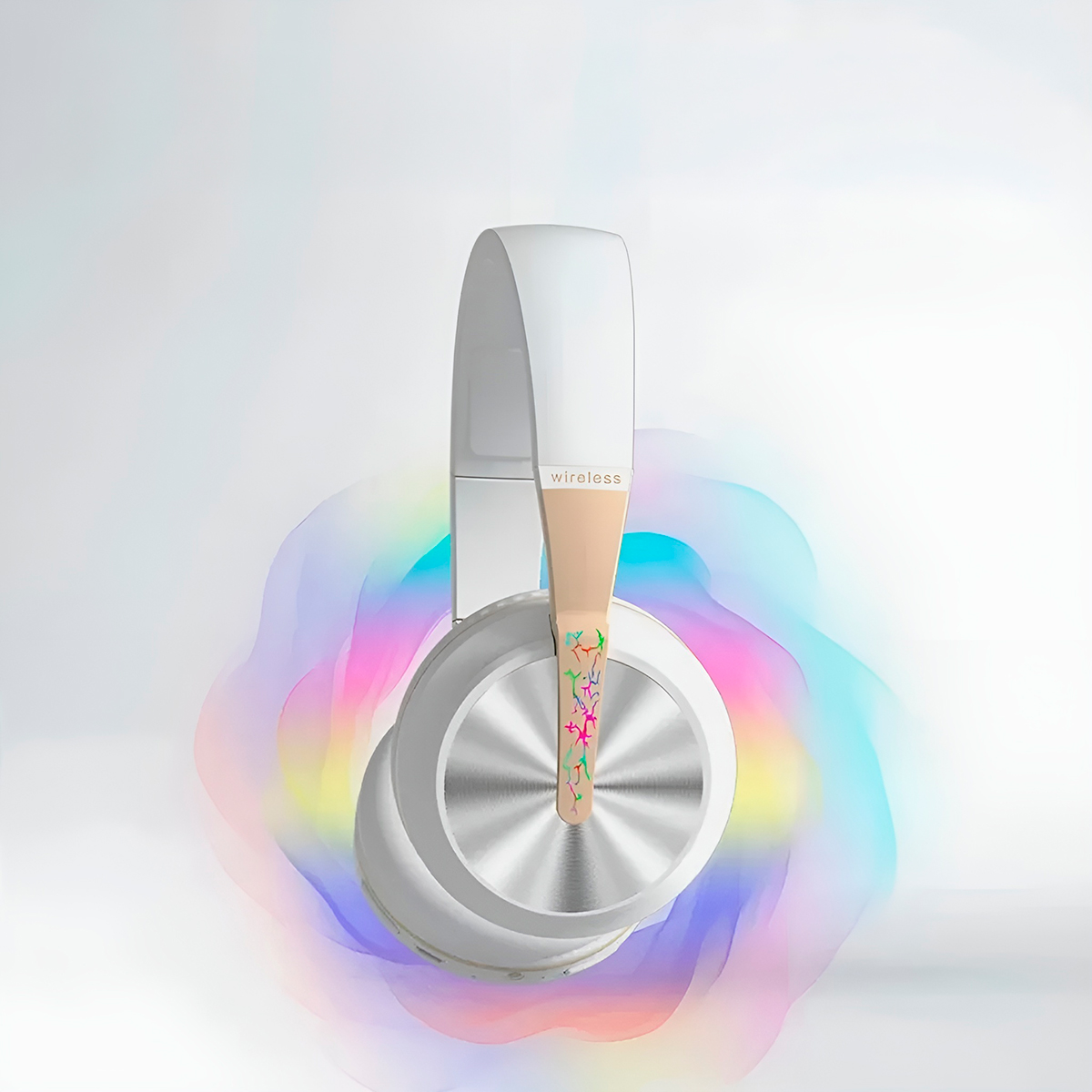 Fone De Ouvido Bluetooth Gamer Branco áudio Headset — imagem 4