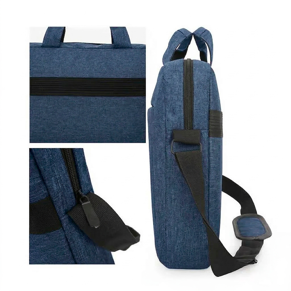 Bolsa Estojo Notebook Impermeável Azul Escuro Alça — imagem 1