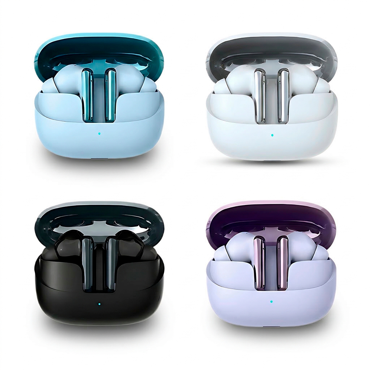 Fone De Ouvido Earbuds Sem Fio Bluetooth Cor:azul Claro — imagem 1