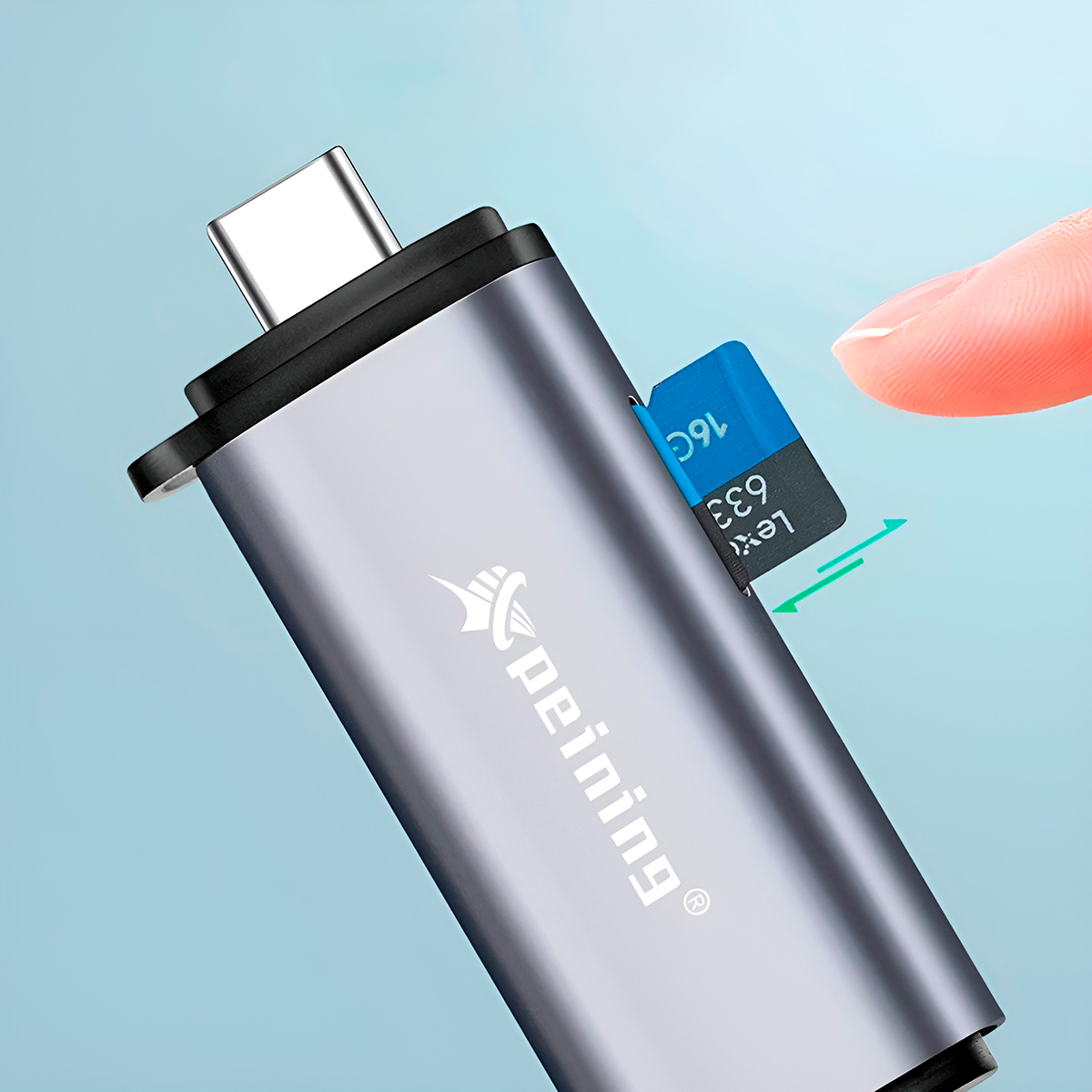 Adaptador Usb A Leitor Cartão Sd Usb C Transmissão — imagem 1