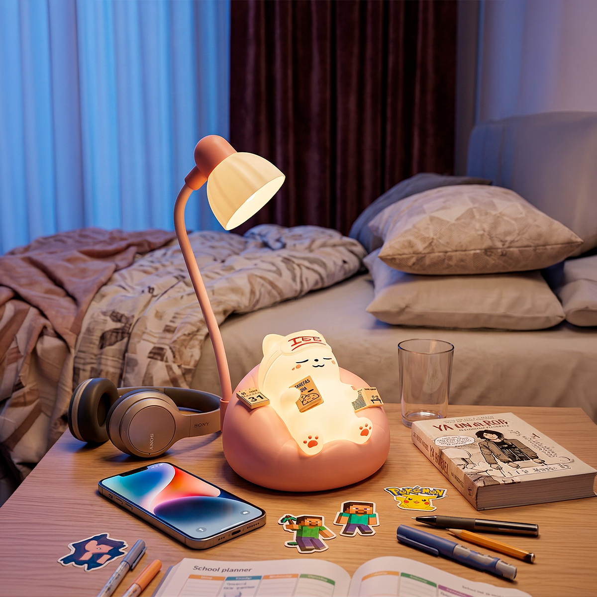Luminária Led Gatinho Decoração Iluminação Quarto Sala — imagem 1