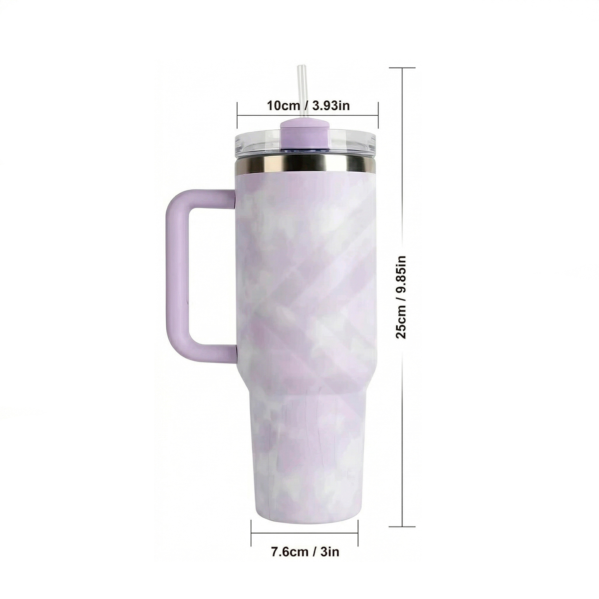 Copo Térmico Estilo Quencher Marmorizado 1200ml Cor:azul — imagem 1