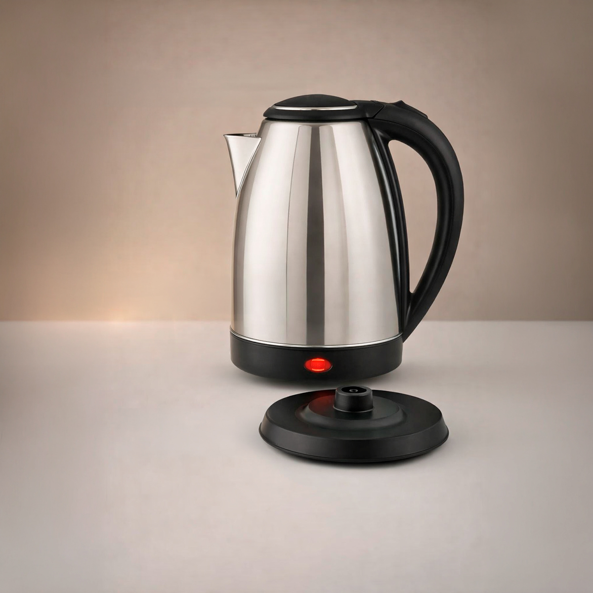 Chaleira Elétrica Aço Inox Jarra Bule 2l Portátil 220v Preto — imagem 1