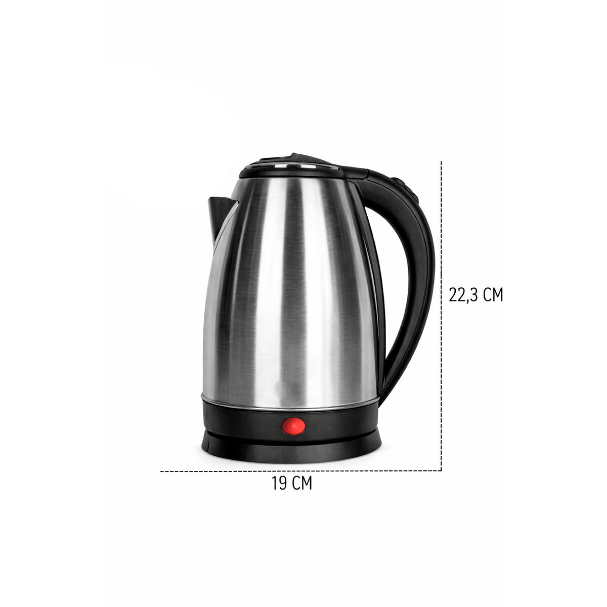 Chaleira Elétrica Aço Inox Jarra Bule 2l Portátil 220v Preto — imagem 2