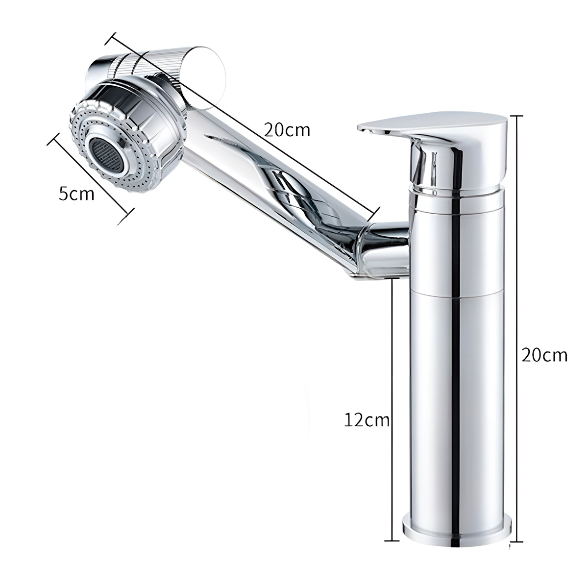 Torneira Banheiro Lavabo Monocomando Rotativa Fria Quente — imagem 2