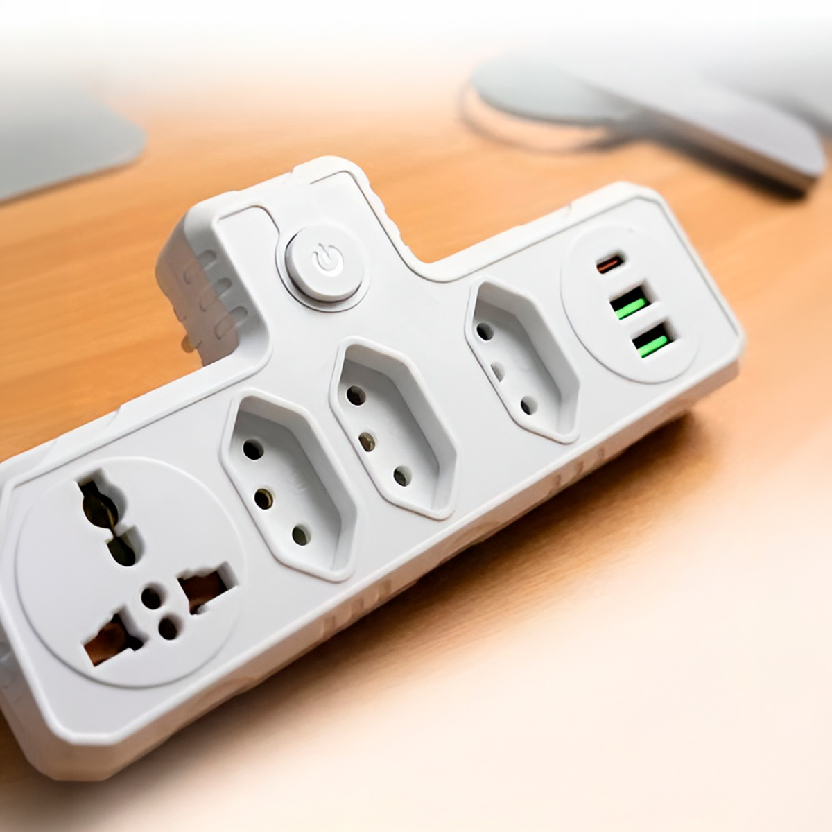 Filtro De Linha Extensor 3 Tomadas Eletricidade Adaptador — imagem 1