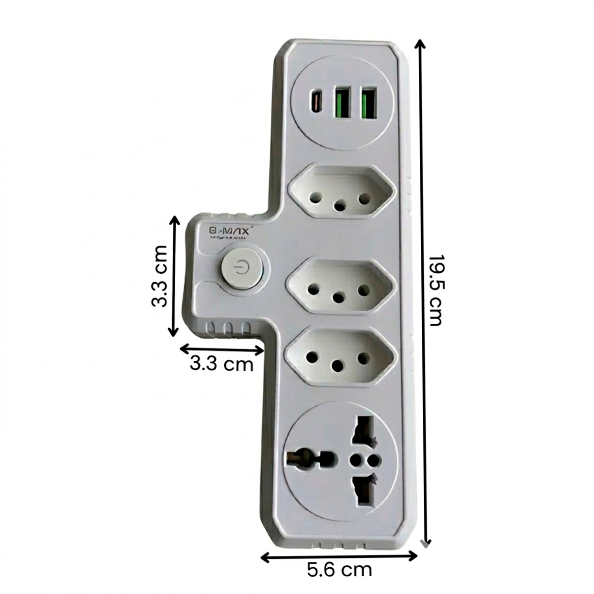 Filtro De Linha Extensor 3 Tomadas Eletricidade Adaptador — imagem 2