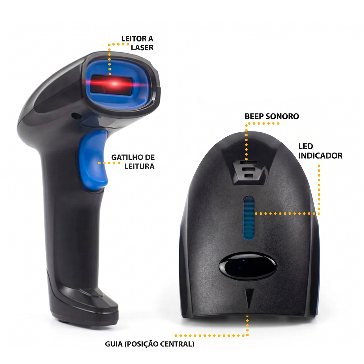 Leitor Código De Barras Sem Fio Usb Scanner Laser — imagem 1
