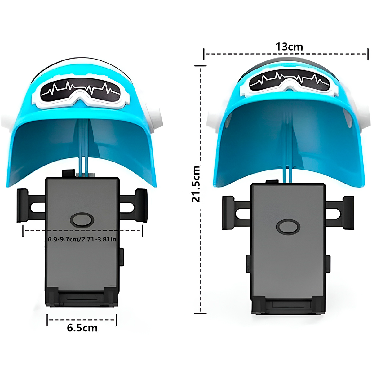 Suporte De Celular Guidão Para Moto Mini Capacete Cor:preto — imagem 3