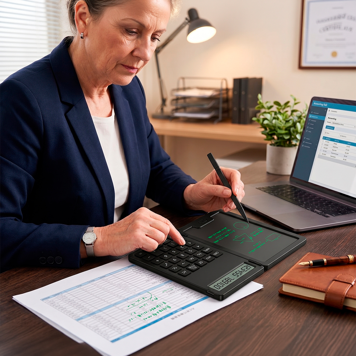 Calculadora Científica Digital Portátil Bloco De Notas — imagem 2