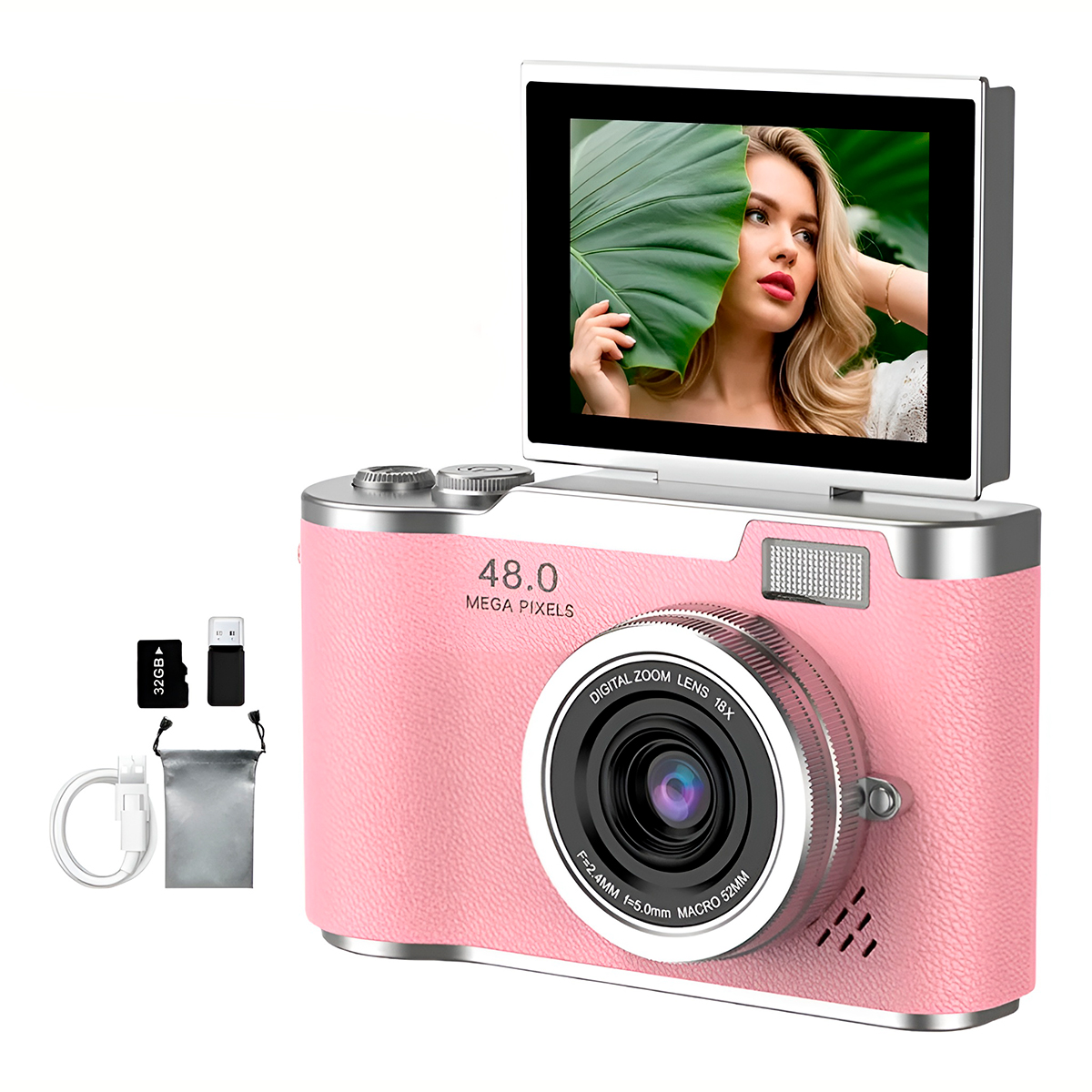Câmera Fotográfica Digital 4k Tela Flip — imagem 5