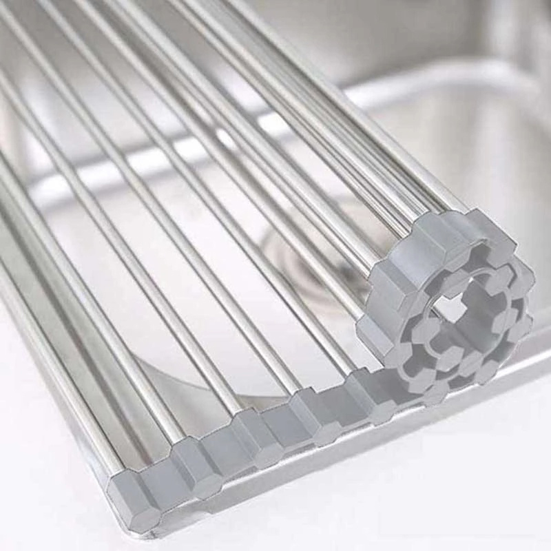 Escorredor De Pia Dobravel Portatil Aço Inox Tamanho:47x30 G — imagem 3