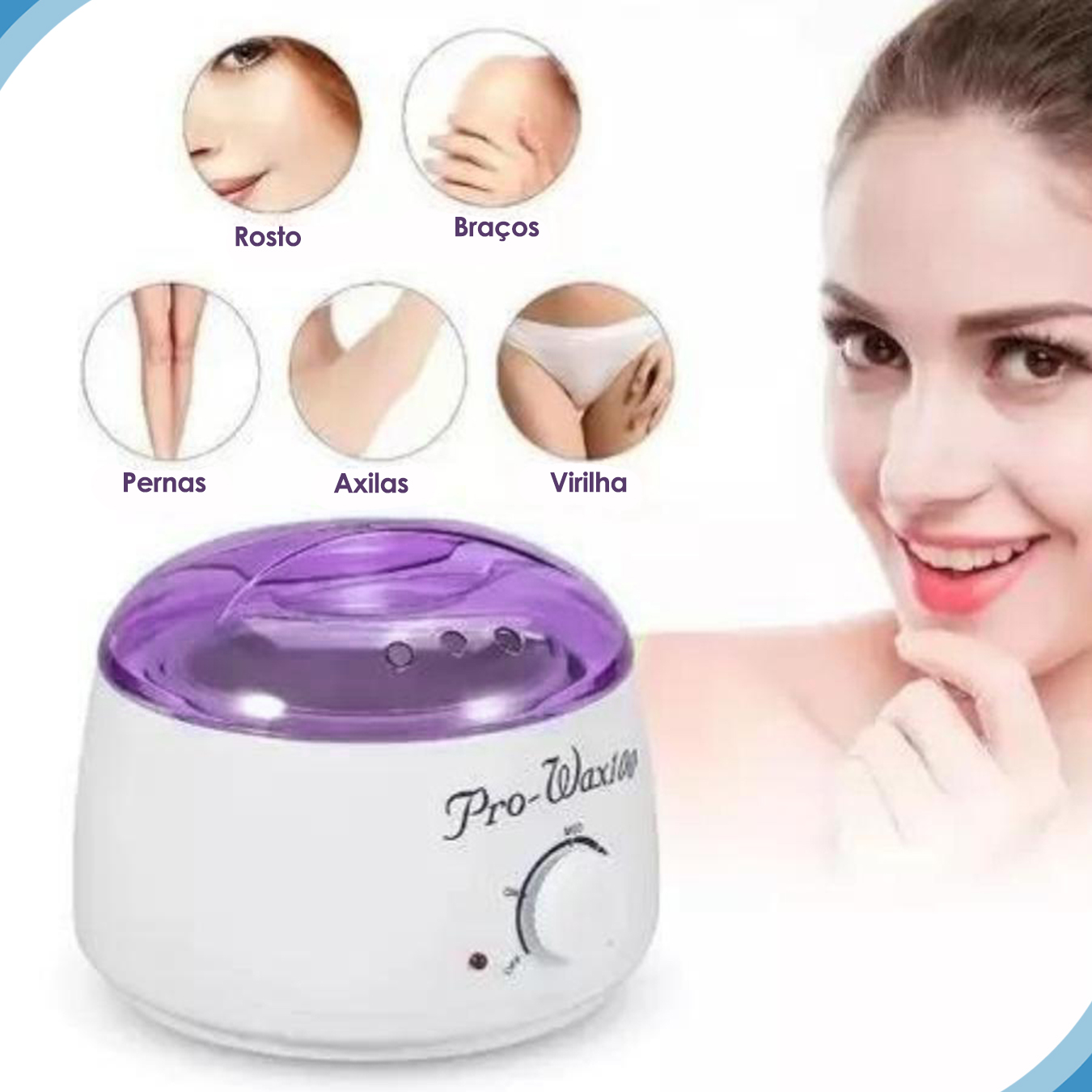 Panela Depilação Aquecedor Cera Quente Bivolt Cor:branco — imagem 3