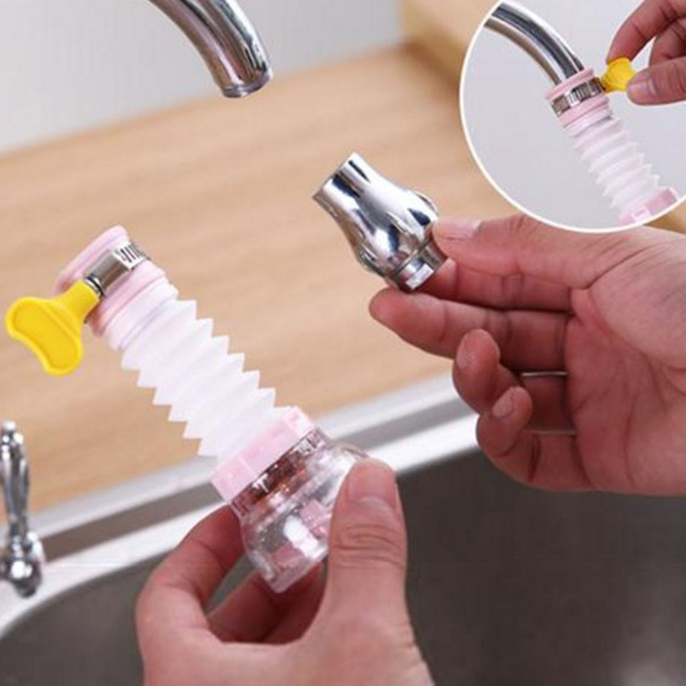 Bico Para Torneira Arejador Com Filtro Cozinha Cor:rosa — imagem 2