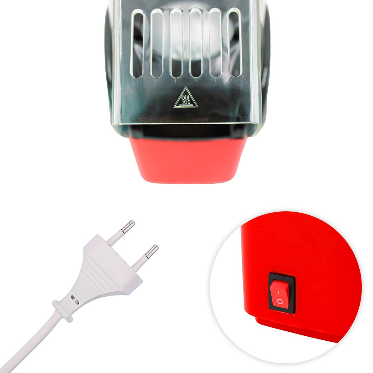 Pipoqueira Eletrica Ar Quente Vermelha 1200w 110v  Pipoca — imagem 2