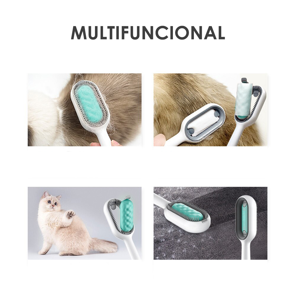 Escova Tira Pelos Pet Sofa Tapete Cama Roupa Carro Cor:azul — imagem 2