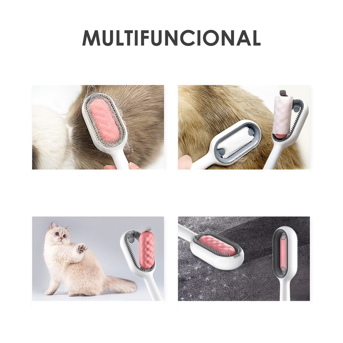 Escova Tira Pelos Pet  Sofa Tapete Cama Roupa Carro Cor:rosa — imagem 2