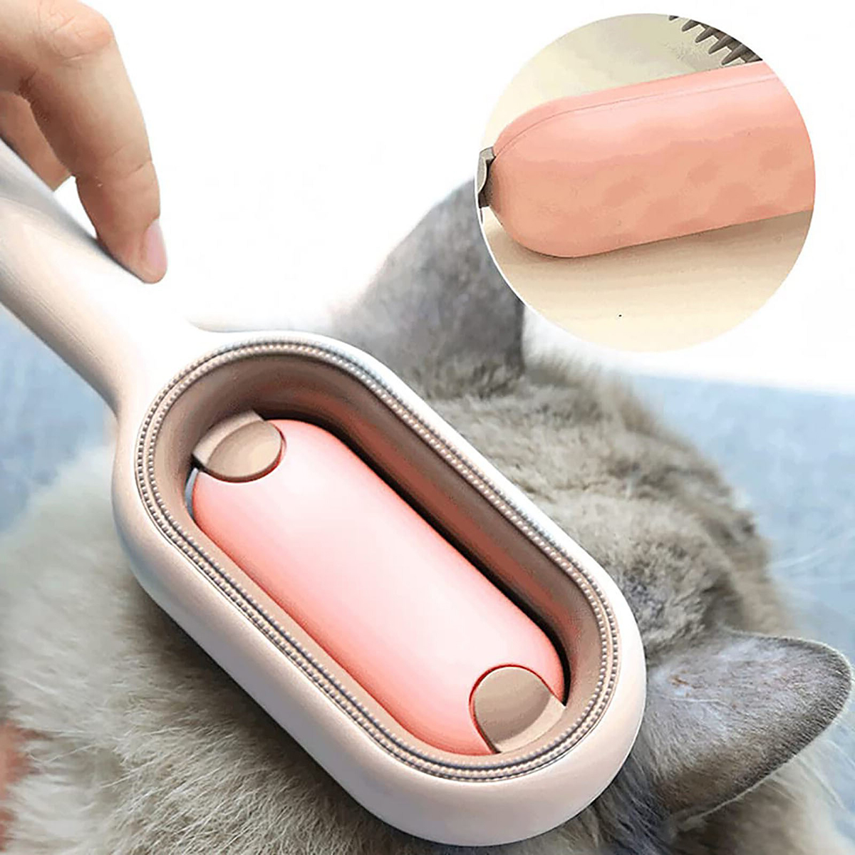 Escova Tira Pelos Pet  Sofa Tapete Cama Roupa Carro Cor:rosa — imagem 3