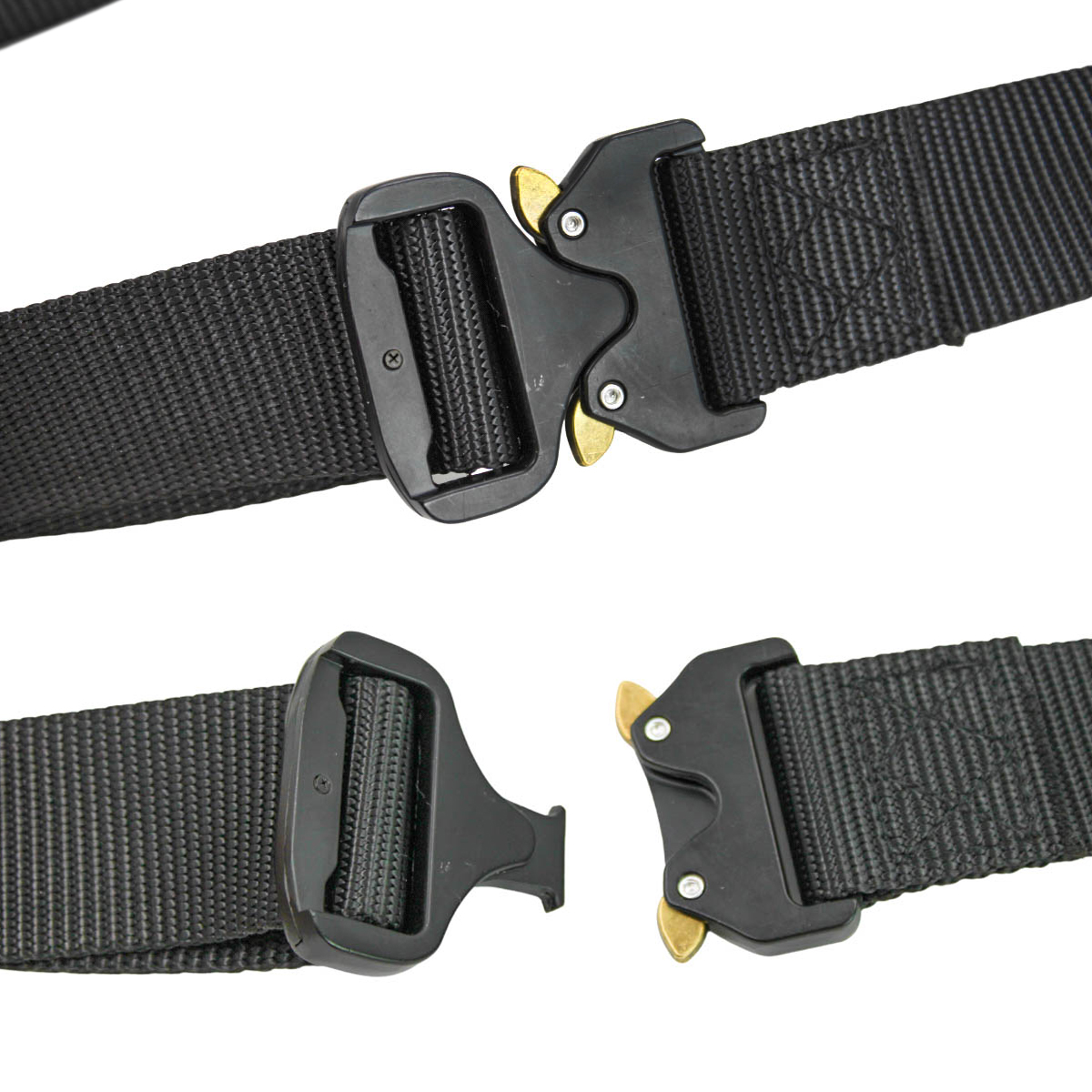 Cinto Tático Com Fivela De Engate Rápido Metal Preto — imagem 1
