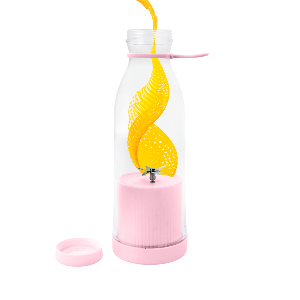 Mini Liquidificador Portatil Garrafa Shake Suco Juice Cup Usb Cor:rosa — imagem 2
