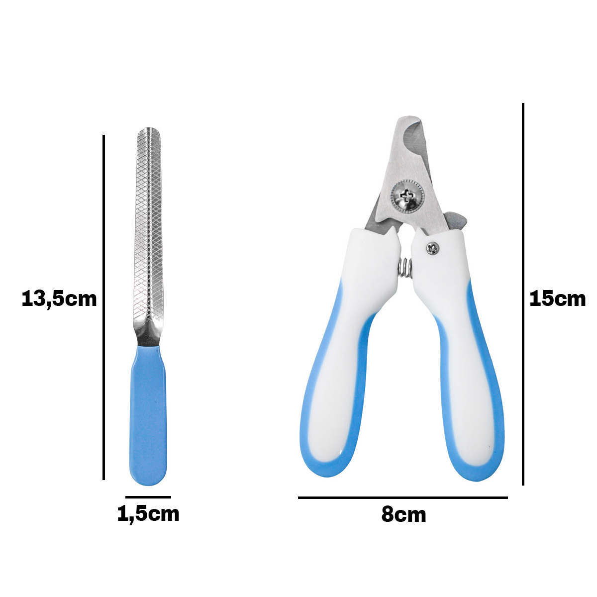 Alicate Pet Tesoura Corte De Unhas Com Lixa Cor:azul — imagem 2