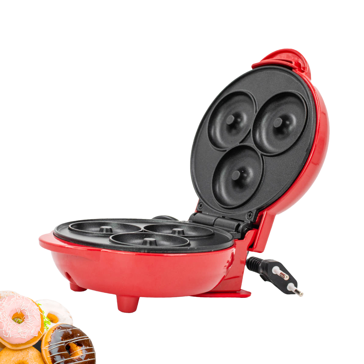 Mini Maquina Forma Elétrica Retro Rosquinhas Cor:vermelho — imagem 2