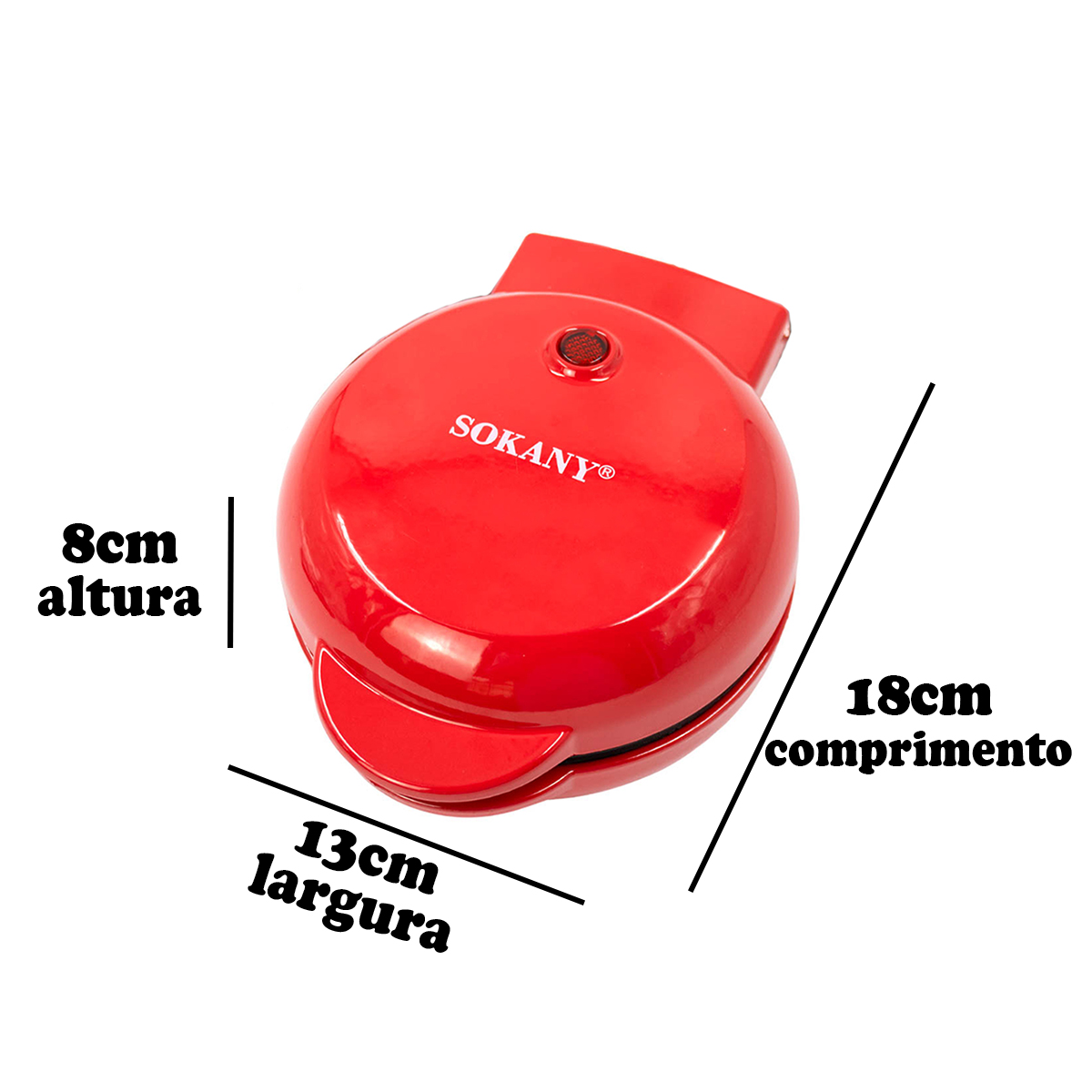 Mini Maquina Forma Elétrica Retro Rosquinhas Cor:vermelho — imagem 3