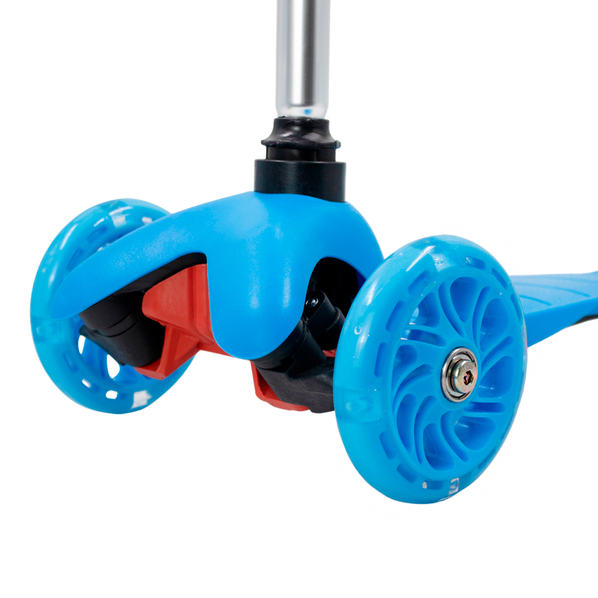 Patinete Regulável Infantil 3 Rodinhas Com Led Até 40kg Azul — imagem 4