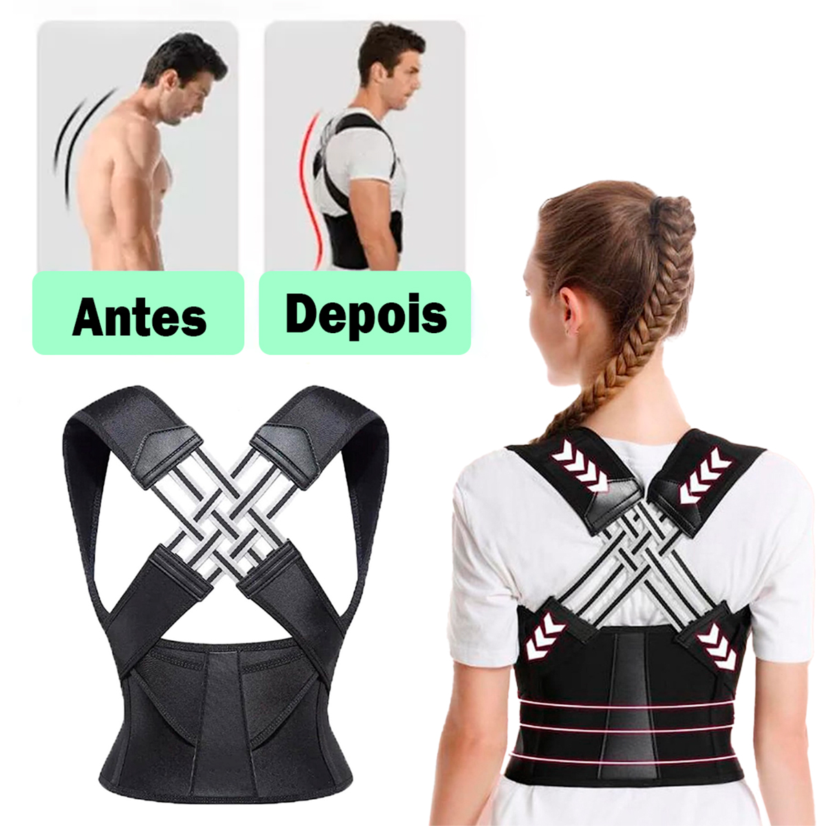 Colete Corretor Postural Ortopédico Xl — imagem 1
