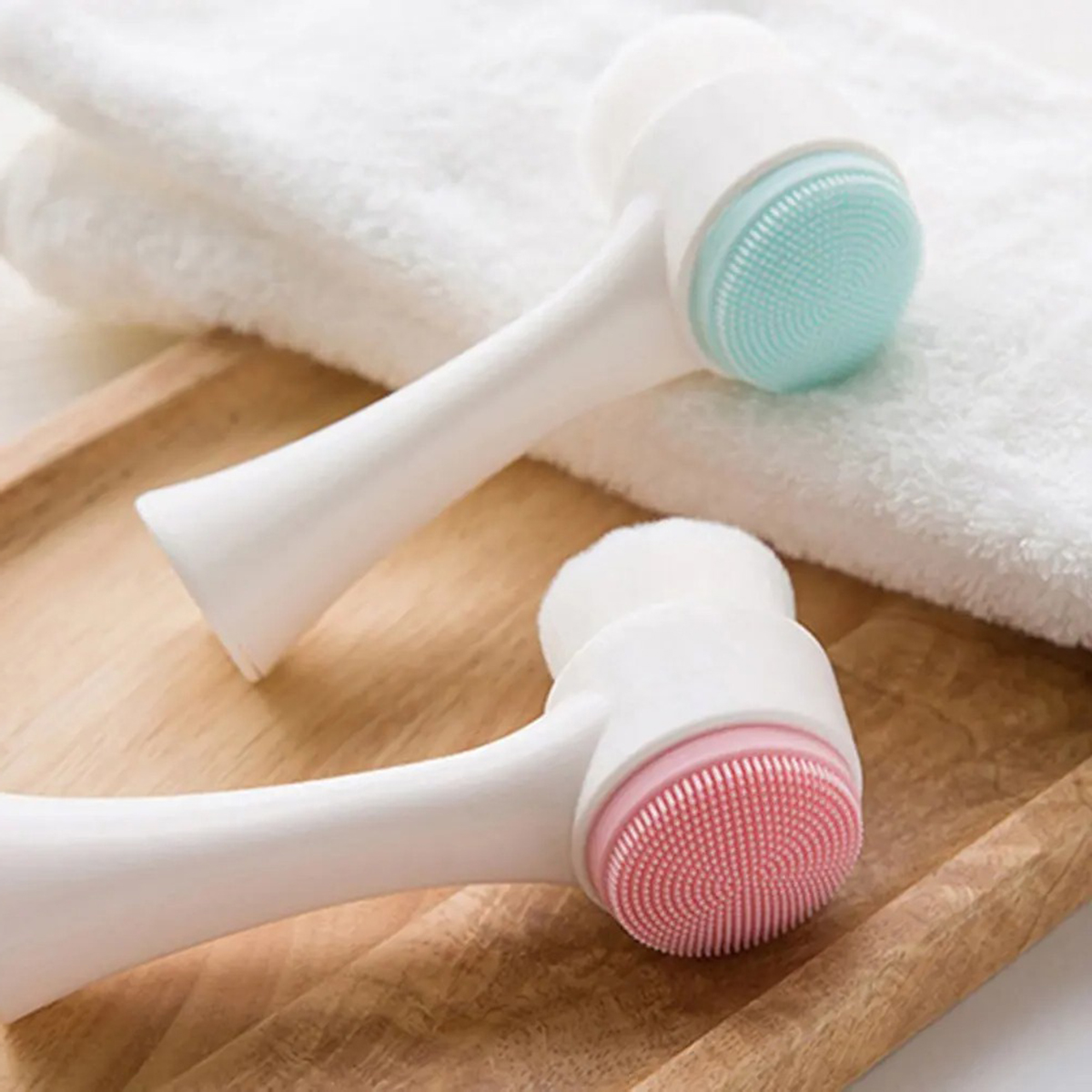 Escova Massagem Facial Limpeza Esfoliação Suave 2 Em 1 — imagem 4