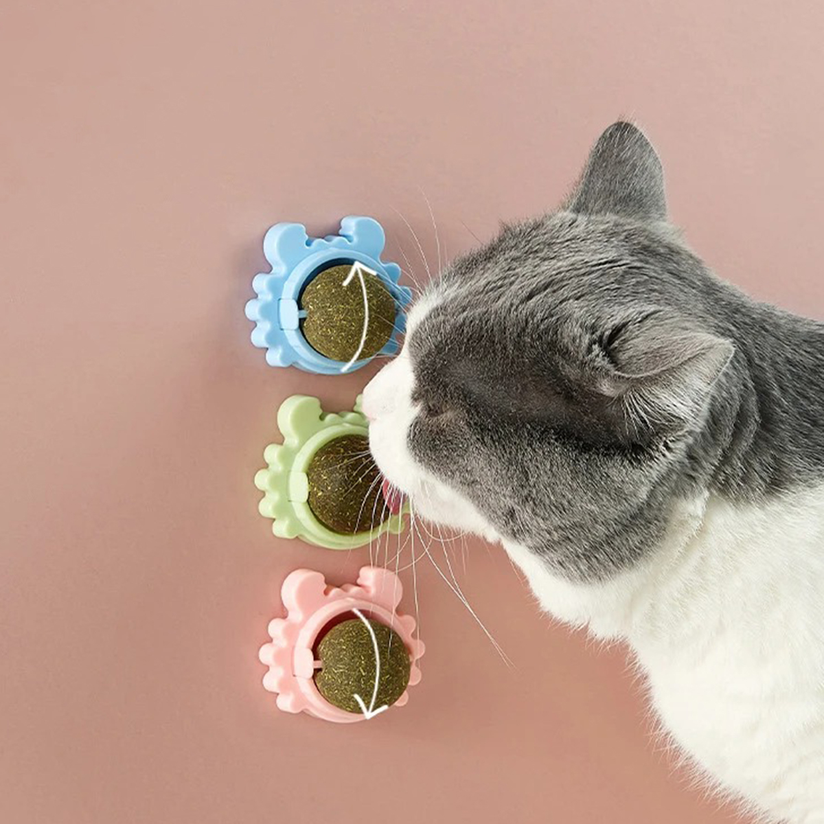 Bola Bolinha Catnip Brinquedo Relaxante Gatos Cor:verde — imagem 1