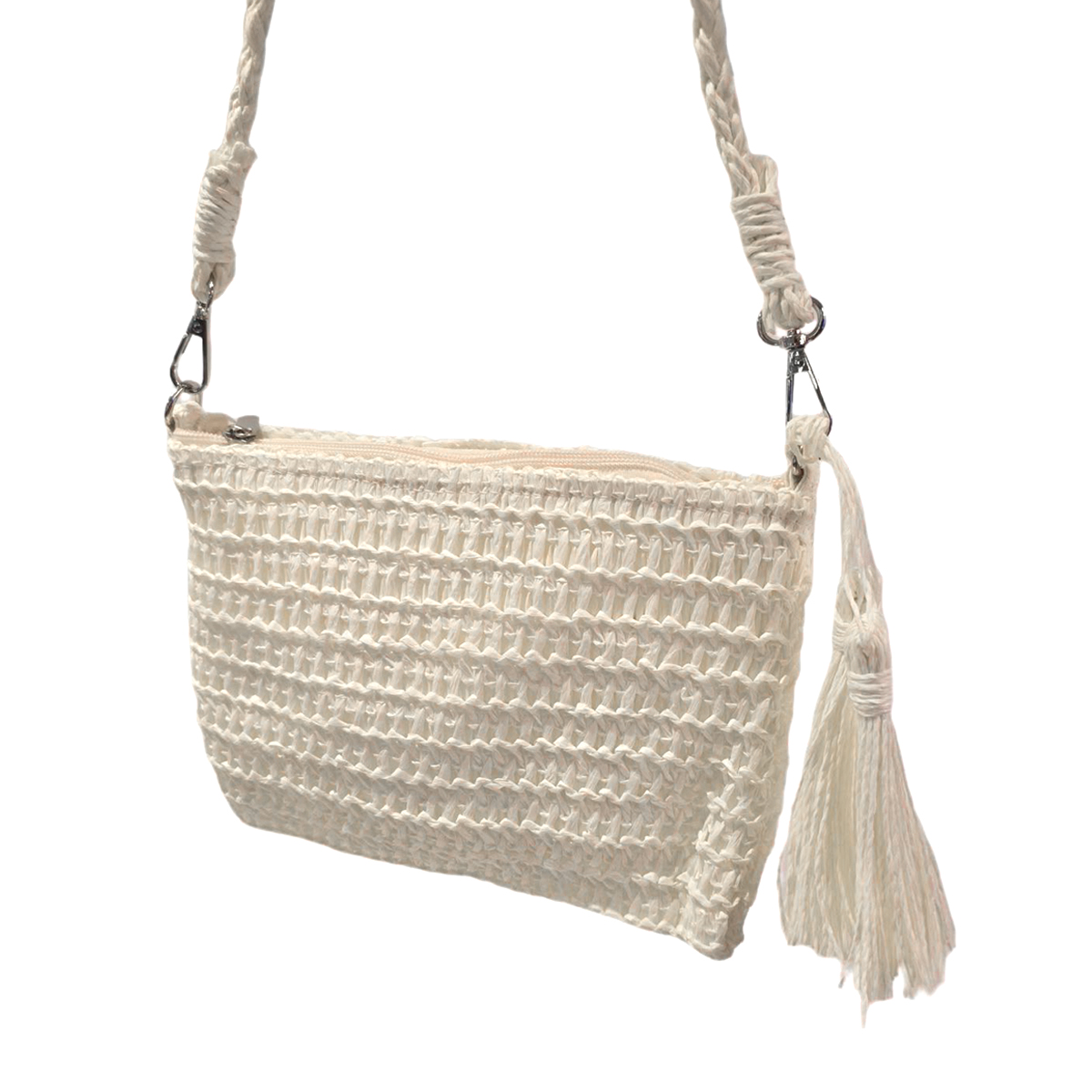 Bolsa Artesanal Lateral Transversal Casual Praia Cor:branco — imagem 4