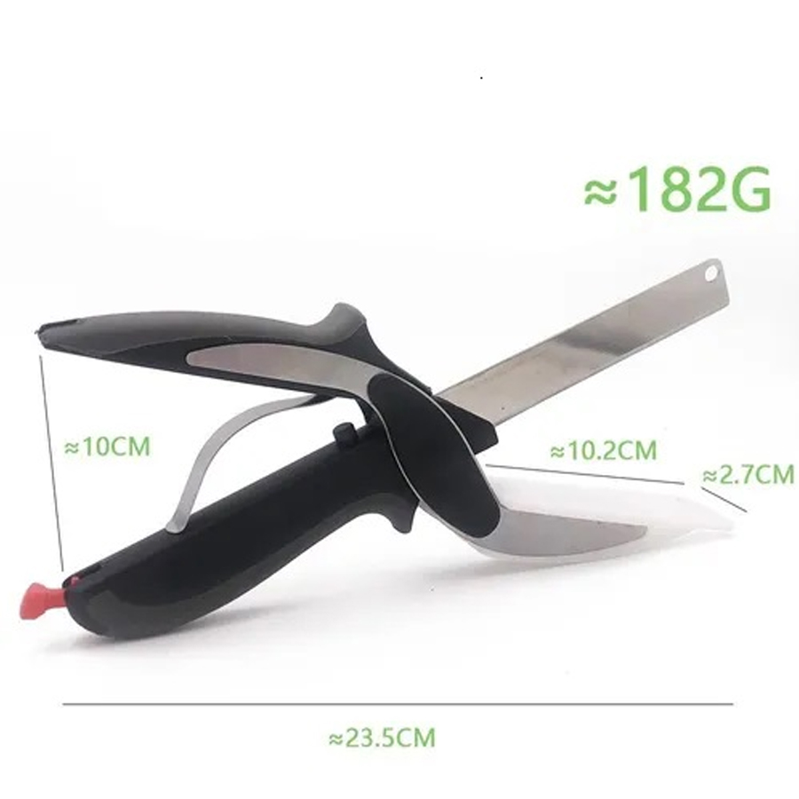 Tesoura Faca Cutelo Multiuso 2 Em 1 Clever Cutter Inox — imagem 1