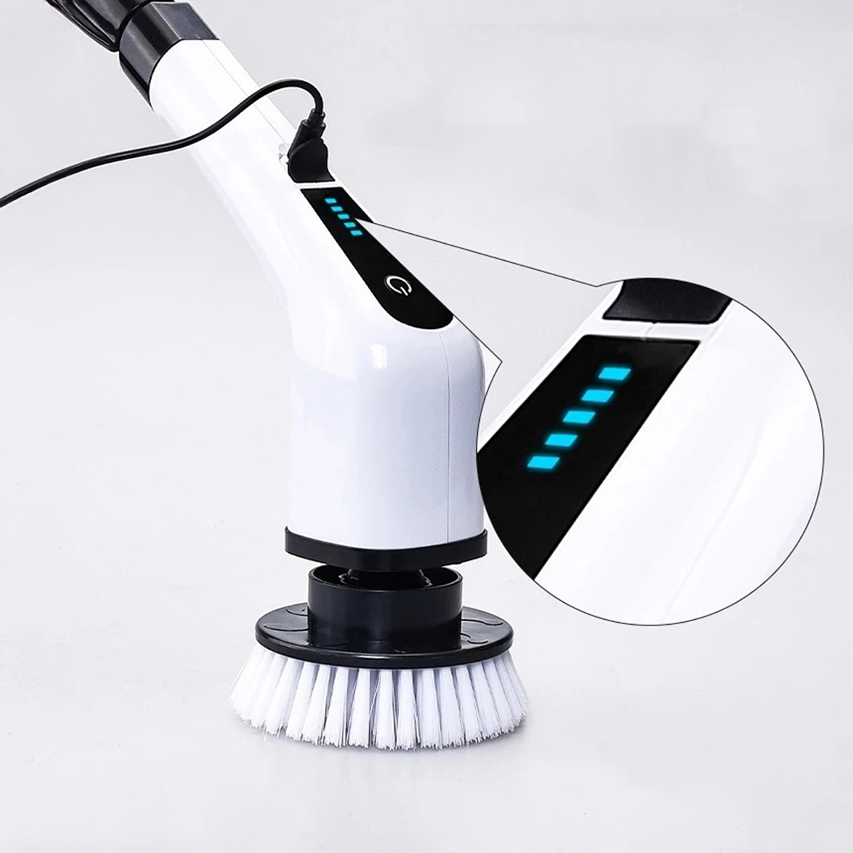 Escova Limpeza Elétrica 7 Em 1 Usb Recarregável Giratório — imagem 3