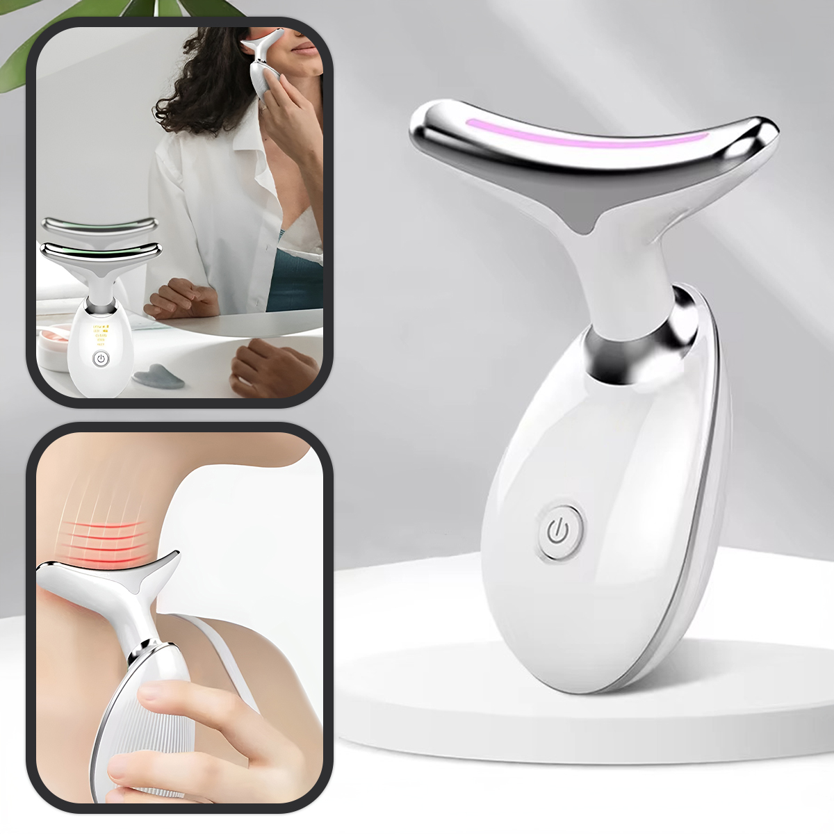 Massageador Facial Elétrico Pescoço Face Firmeza Usb Cor:preto — imagem 2