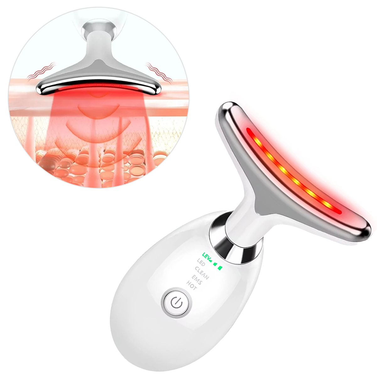 Massageador Facial Elétrico Pescoço Face Firmeza Usb Cor:preto — imagem 4