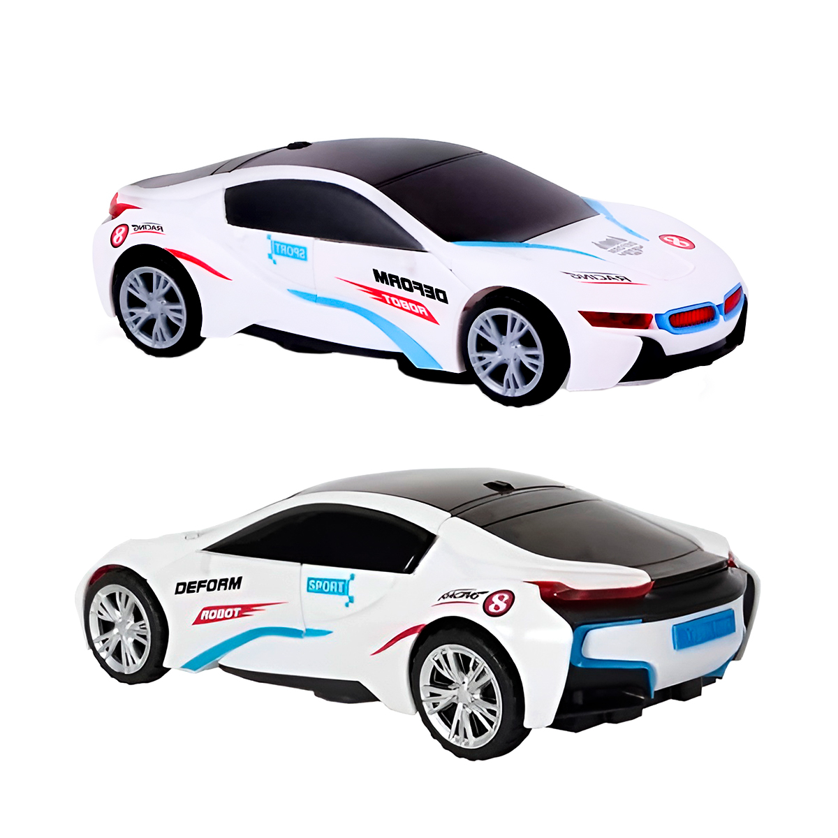Carro Se Transforma Em Robô 2 Em 1 - Bate, Volta, Som E Luz — imagem 2