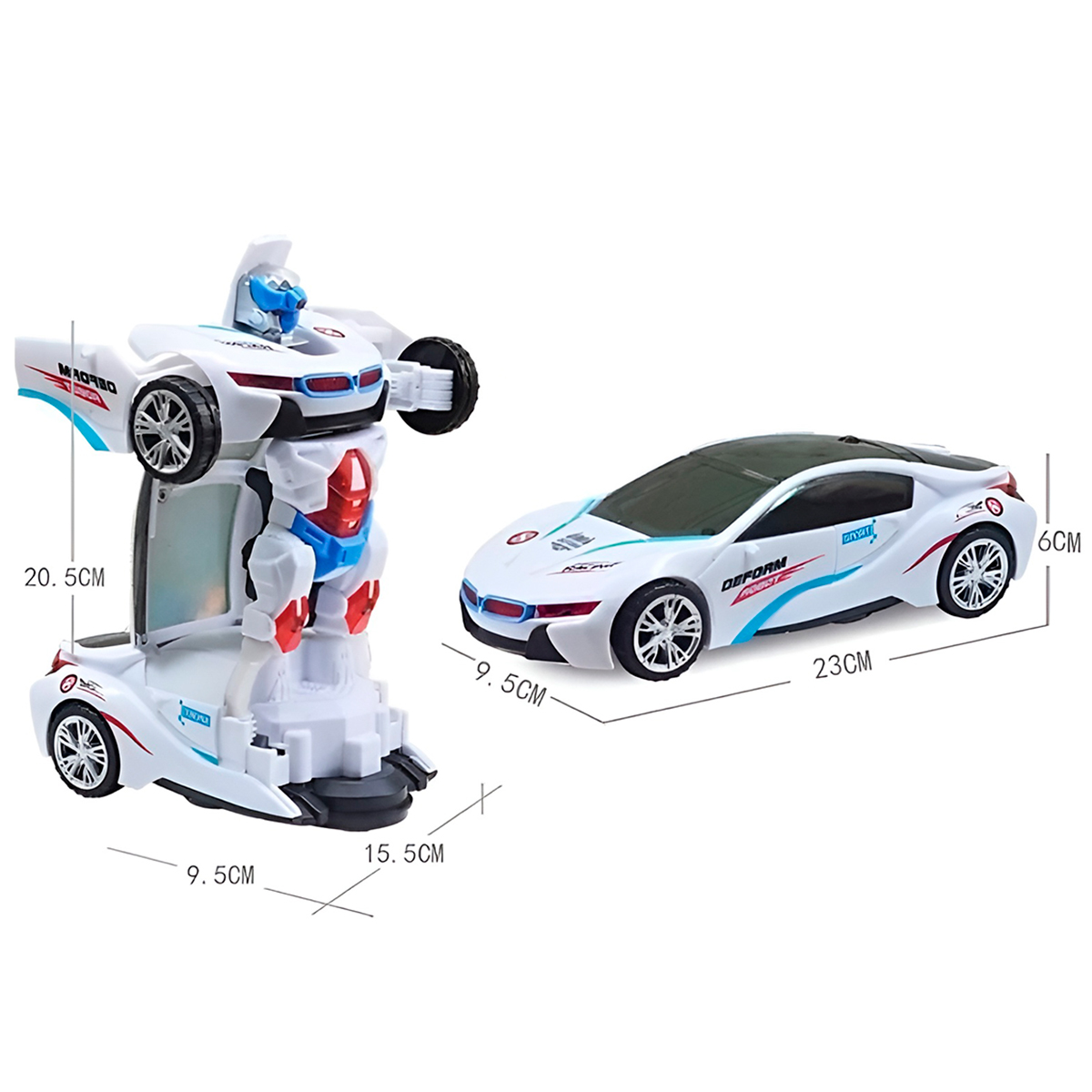 Carro Se Transforma Em Robô 2 Em 1 - Bate, Volta, Som E Luz — imagem 4