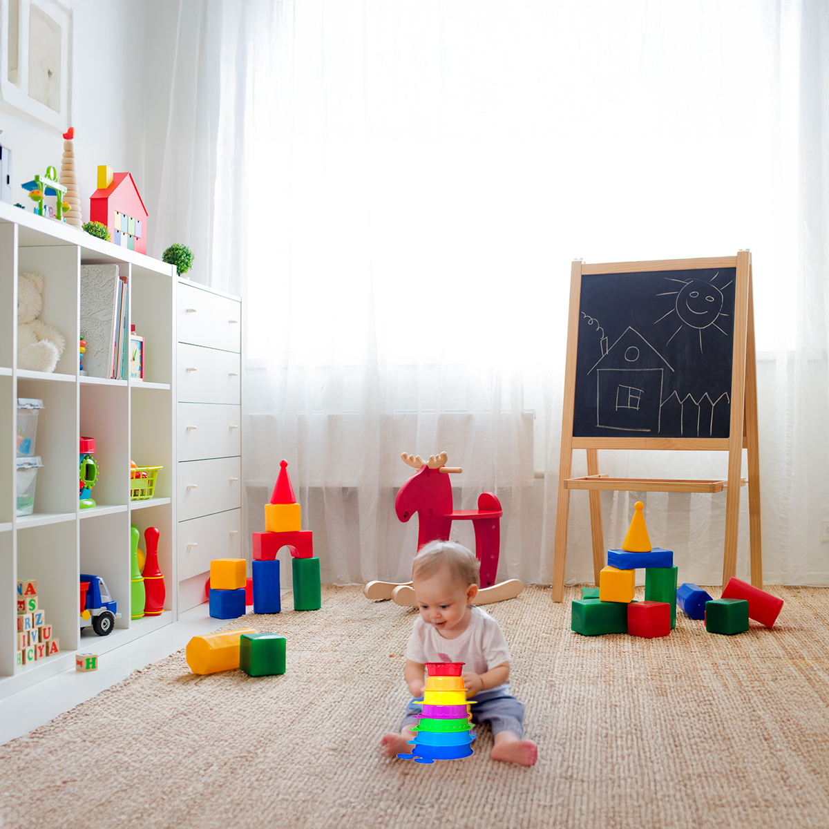 Brinquedo Infantil Empilha Copos 7 Peças Centopeia — imagem 2