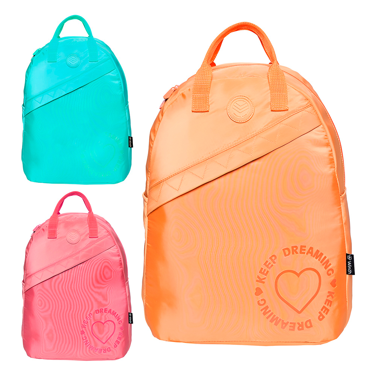 Mochila Escolar Juvenil De Costas Coloridas Passeio Azul — imagem 1