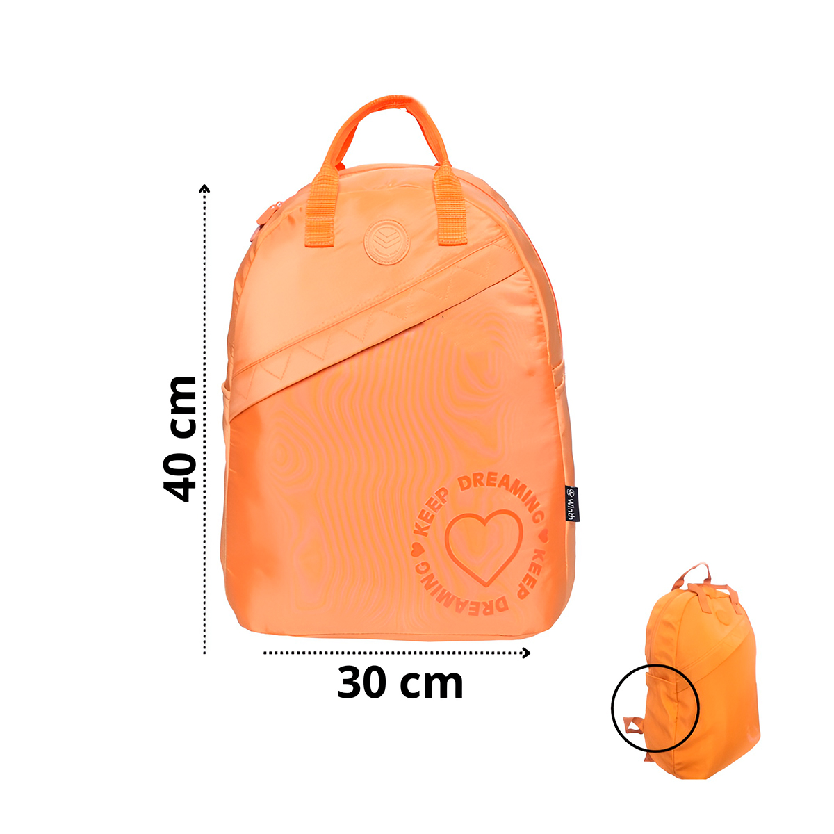 Mochila Escolar Juvenil De Costas Coloridas Passeio Azul — imagem 3