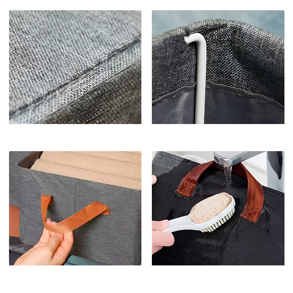 Cesto Caixa Organizadora De Guarda Roupa Organização Cor:cinza — imagem 2