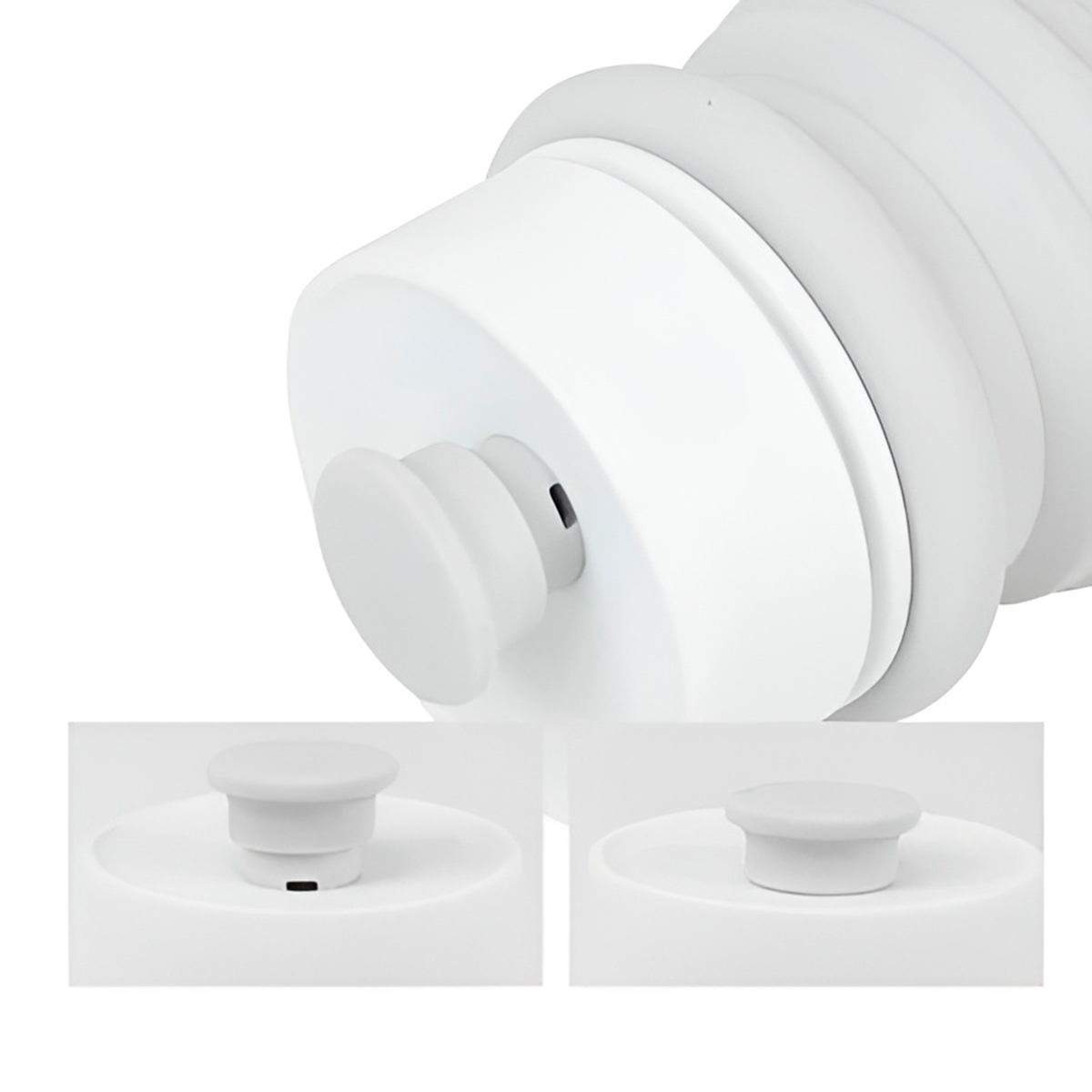 Bebedouro Dobrável Para Pets Silicone 300ml Flexível Branco — imagem 1