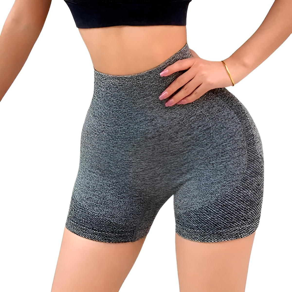 Short  Academia Levanta Bumbum Sem Costura Corrida Cor:rosa — imagem 5
