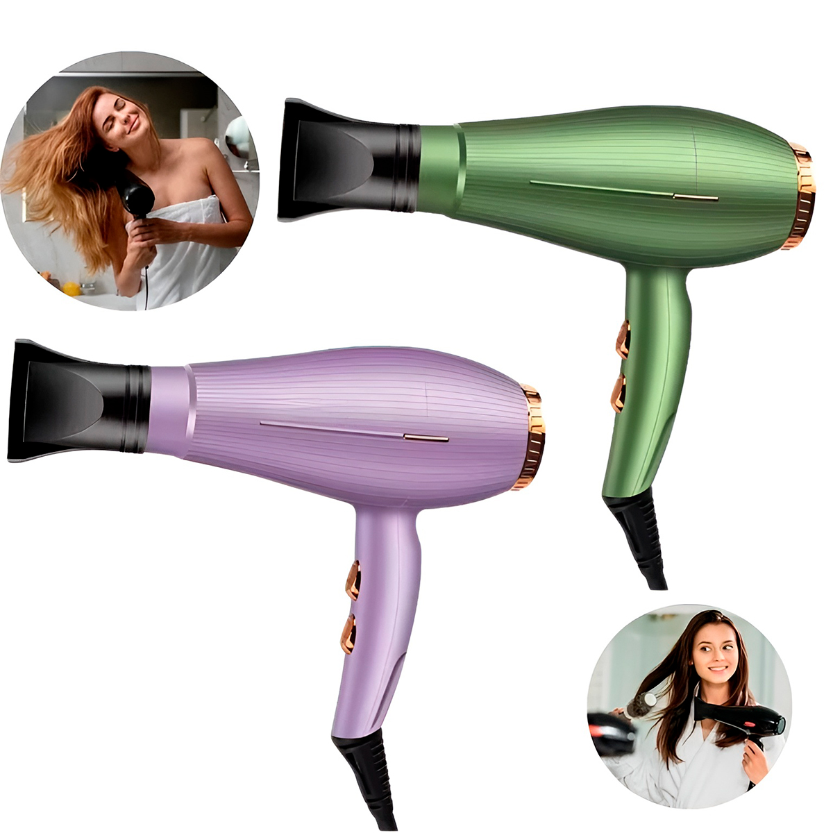 Secador Cabelo Modelador Difusor De Calor Secagem Lilás 110v — imagem 1