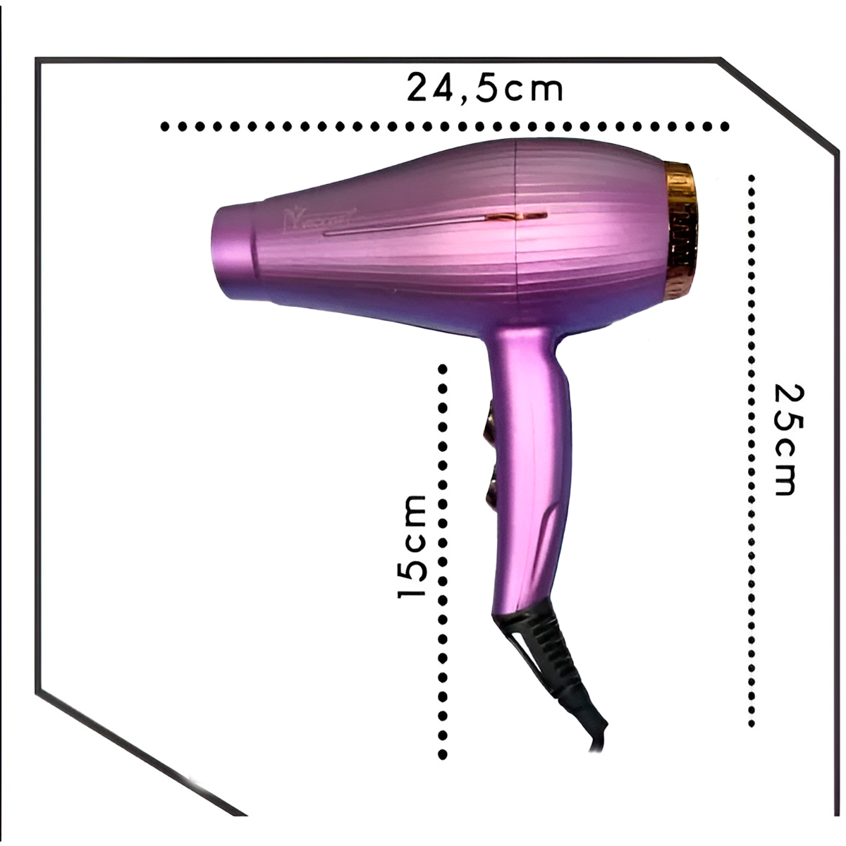 Secador Cabelo Modelador Difusor De Calor Secagem Lilás 110v — imagem 4