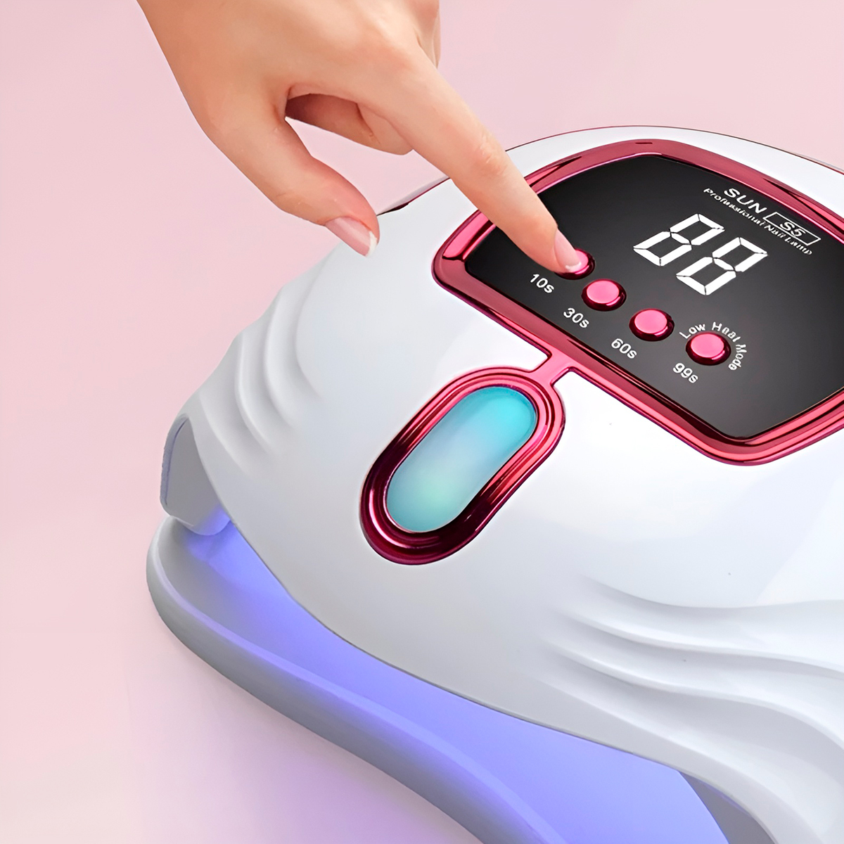 Cabine Seca Esmalte Maquina Unha Gel  Sun S5 Cor:rosa — imagem 2